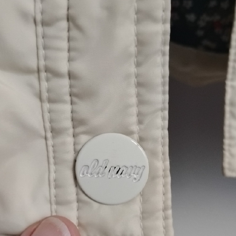 *RARE* 90s Y2K Vintage Old Navy Striped Chevron/Floral Reversible Puffer Vest - Picture 4 of 16